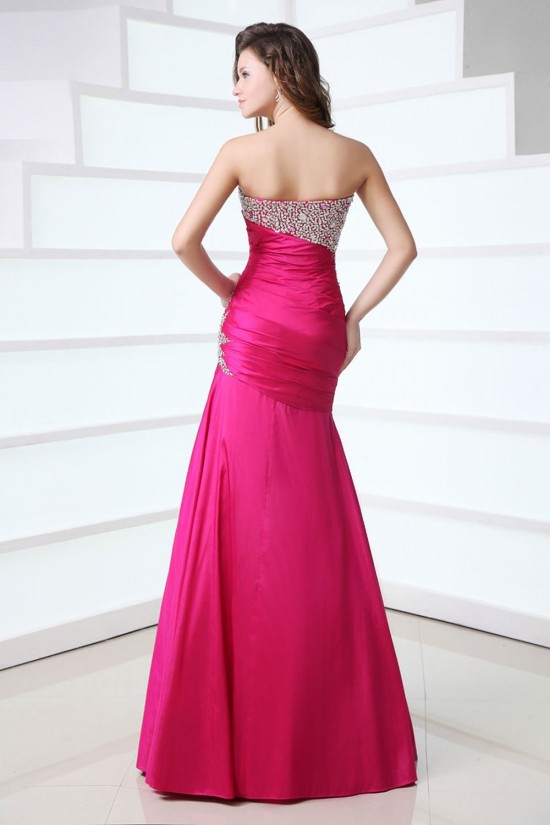 Trumpet/Mermaid Beaded Long Prom Evening Formal Dresses ED011396