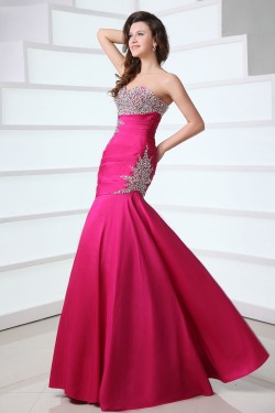 Trumpet/Mermaid Beaded Long Prom Evening Formal Dresses ED011396