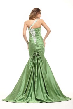 Trumpet/Mermaid One-Shoulder Long Prom Evening Formal Dresses ED011397