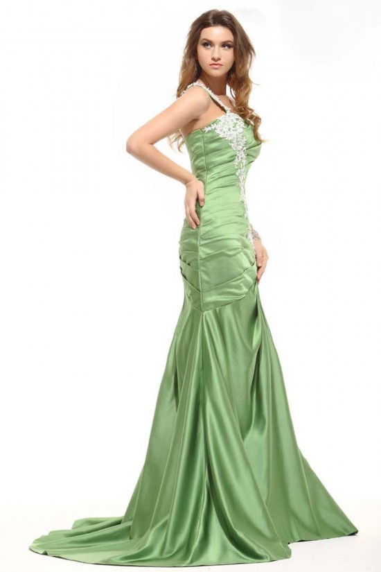 Trumpet/Mermaid One-Shoulder Long Prom Evening Formal Dresses ED011397