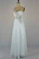 A-Line One-Shoulder Beaded Long Blue Chiffon Prom Evening Formal Dresses ED011402