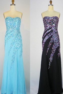 Beaded Long Chiffon Prom Evening Formal Dresses ED011404
