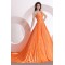 A-Line Pleated Long Prom Evening Formal Party Dresses ED010141