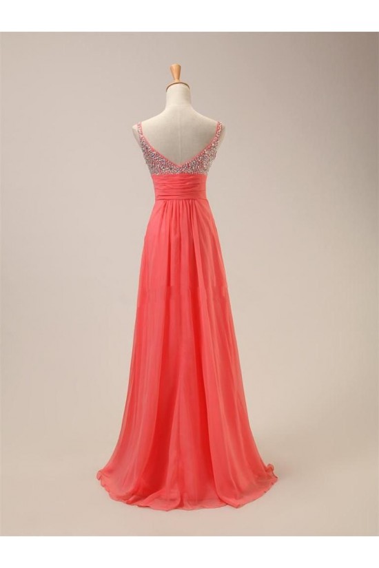 A-Line Beaded Long Chiffon Prom Evening Formal Dresses ED011412 A-Line Beaded Long Chiffon Prom Evening Formal Dresses ED011412