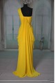 Sheath/Column One-Shoulder Beaded Long Chiffon Prom Evening Formal Dresses ED011416