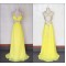 A-Line Sweetheart Long Yellow Chiffon Prom Evening Formal Dresses ED011422