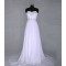 A-Line Sweetheart Beaded Long White Chiffon Prom Evening Formal Dresses ED011426