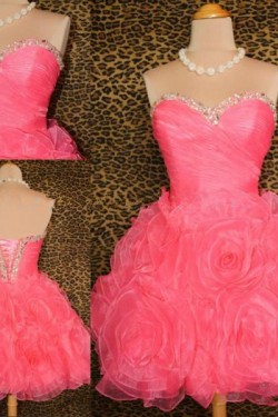 Short/Mini Sweetheart Beaded Prom Evening Formal Dresses ED011428
