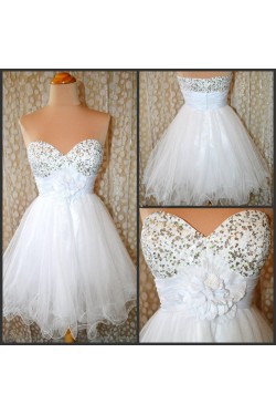 A-Line Sweetheart Sequin Short Prom Evening Cocktail Dresses ED011431