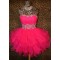 Short/Mini Strapless Beaded Tulle Prom Evening Cocktail Dresses ED011433