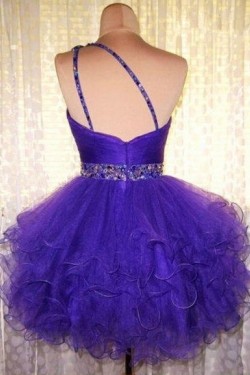 Short/Mini One-Shoulder Beaded Prom Evening Cocktail Dresses ED011440