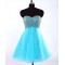 A-Line Sweetheart Short/Mini Beaded Tulle Prom Evening Cocktail Dresses ED011443