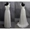 One-Shoulder Long White Chiffon Prom Evening Bridesmaid Dresses ED011444