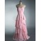 A-Line Sweetheart Long Pink Chiffon Prom Evening Formal Dresses ED011447