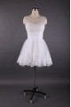 A-Line Short White Beaded Prom Evening Formal Dresses ED011449