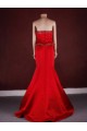 Trumpet/Mermaid Beaded Long Red Prom Evening Formal Dresses ED011452
