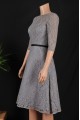 A-Line Bateau Short Grey Lace Prom Evening Formal Dresses ED011453