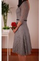 A-Line Bateau Short Grey Lace Prom Evening Formal Dresses ED011453