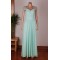 A-Line Beaded Long Blue Chiffon Prom Evening Formal Dresses ED011454
