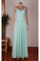 A-Line Beaded Long Blue Chiffon Prom Evening Formal Dresses ED011454