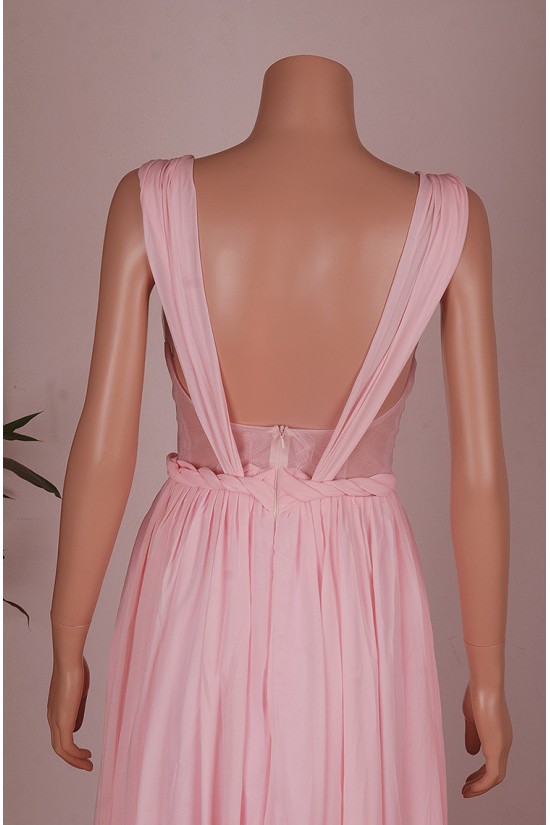 A-Line Long Pink Chiffon Prom Evening Formal Dresses ED011455 A-Line Long Pink Chiffon Prom Evening Formal Dresses ED011455