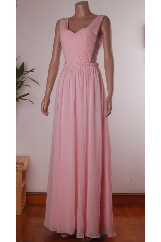 A-Line Long Pink Chiffon Prom Evening Formal Dresses ED011455 A-Line Long Pink Chiffon Prom Evening Formal Dresses ED011455