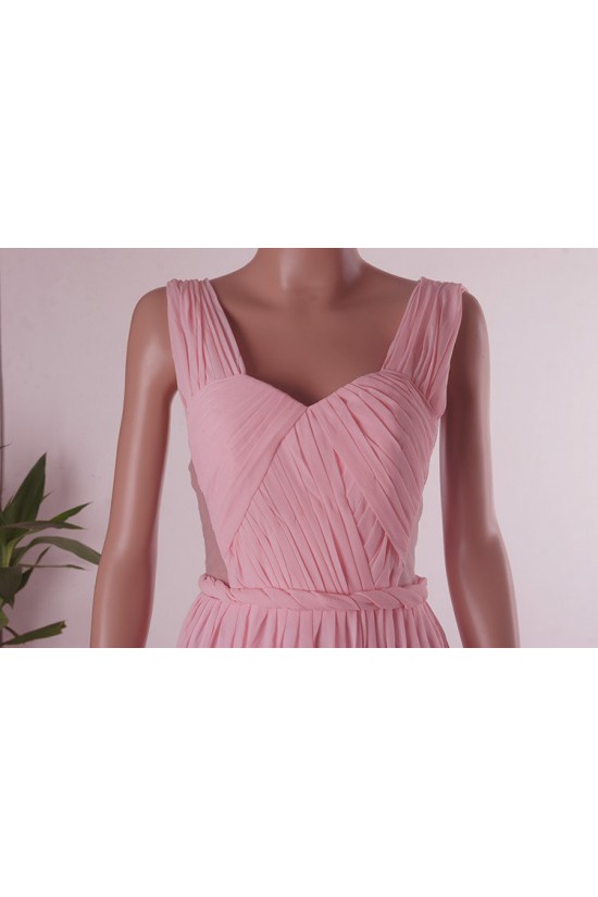 A-Line Long Pink Chiffon Prom Evening Formal Dresses ED011455 A-Line Long Pink Chiffon Prom Evening Formal Dresses ED011455