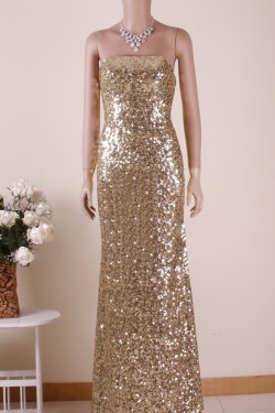 God Sequins Strapless Long Prom Evening Formal Dresses ED011458