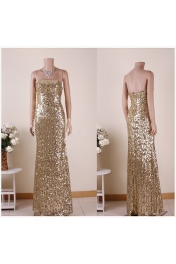 God Sequins Strapless Long Prom Evening Formal Dresses ED011458