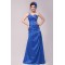 One-Shoulder Long Blue Beaded Prom Evening Formal Party Dresses ED010146