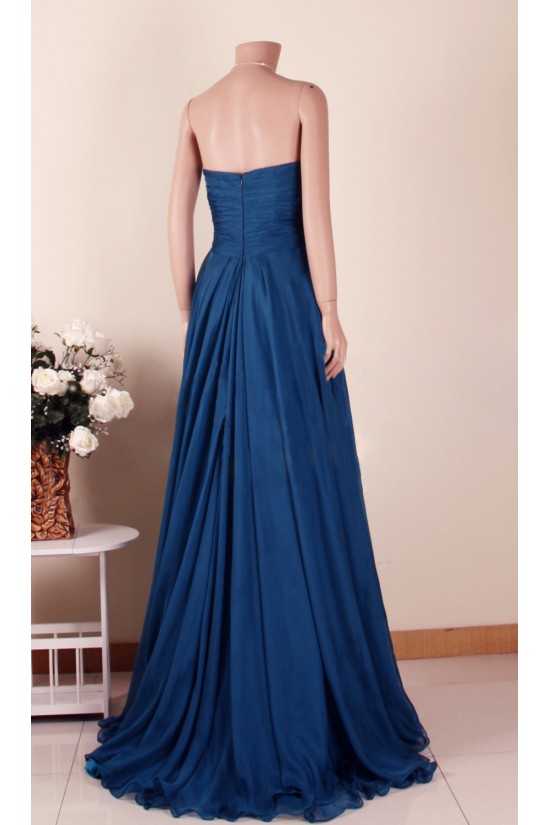 Empire Strapless Long Blue Chiffon Prom Evening Maternity Evening Dresses ED011461 Empire Strapless Long Blue Chiffon Prom Evening Maternity Evening Dresses ED011461