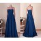 Empire Strapless Long Blue Chiffon Prom Evening Maternity Evening Dresses ED011461