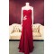 Sheath One-Shoulder Long Red Chiffon Prom Evening Formal Dresses ED011462