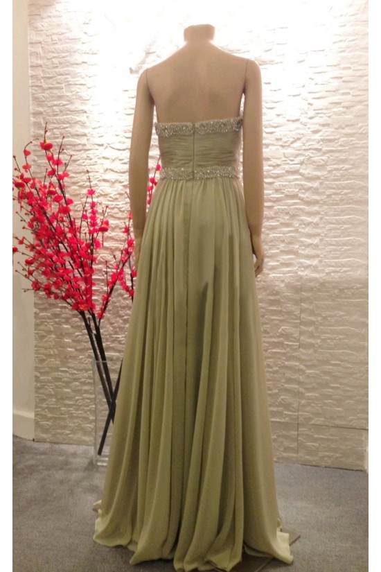 A-Line Strapless Beaded Long Chiffon Prom Evening Formal Dresses ED011464 A-Line Strapless Beaded Long Chiffon Prom Evening Formal Dresses ED011464