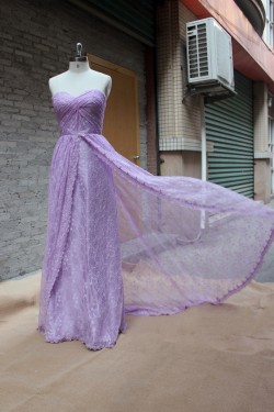 Sheath/Column Sweetheart Long Lace Prom Evening Formal Dresses ED011466