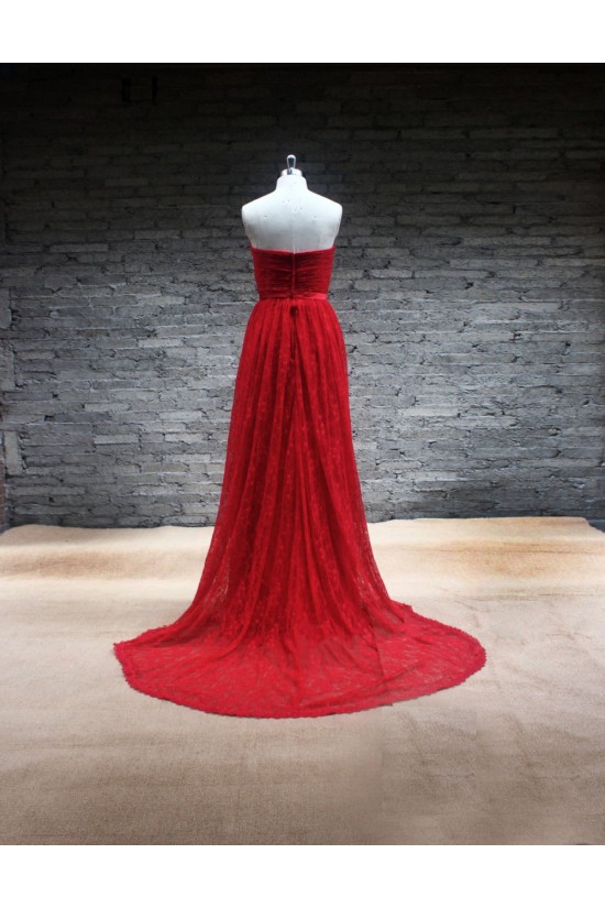 Sheath/Column Sweetheart Long Red Lace Prom Evening Formal Dresses ED011467 Sheath/Column Sweetheart Long Red Lace Prom Evening Formal Dresses ED011467
