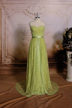 Sheath/Column Sweetheart Long Lace Prom Evening Formal Dresses ED011468