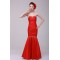 Trumpet/Mermaid Sweetheart Long Red Beaded Prom Evening Formal Party Dresses ED010147