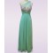 Sheath/Column One-Shoulder Beaded Long Blue Chiffon Prom Evening Formal Dresses ED011477