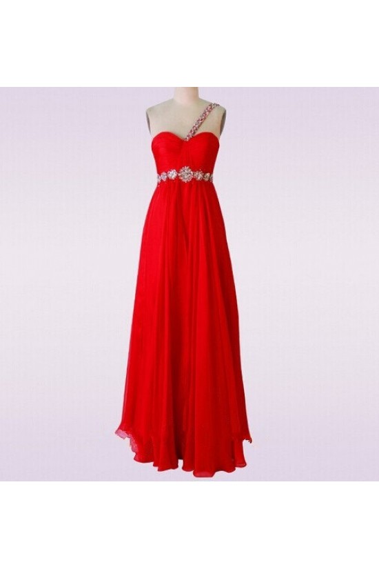 A-Line One-Shoulder Beaded Long Chiffon Prom Evening Formal Dresses ED011479 A-Line One-Shoulder Beaded Long Chiffon Prom Evening Formal Dresses ED011479