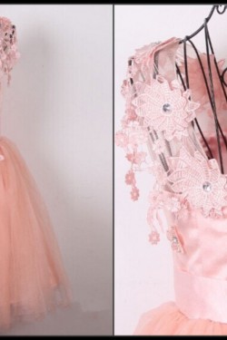 Short Pink Beaded Prom Evening Cocktail Dresses ED011484