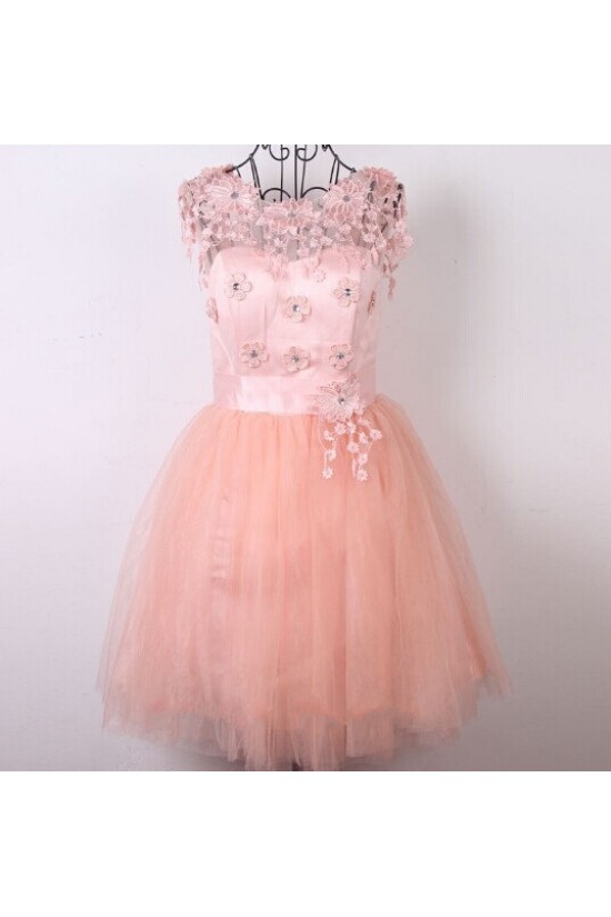 Short Pink Beaded Prom Evening Cocktail Dresses ED011484 Short Pink Beaded Prom Evening Cocktail Dresses ED011484