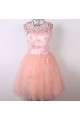 Short Pink Beaded Prom Evening Cocktail Dresses ED011484