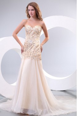 A-Line Sweetheart Beaded Long Prom Evening Formal Party Dresses ED010149