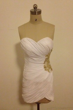 Short/Mini Sweetheart Beaded Chiffon Prom Evening Formal Dresses ED011490