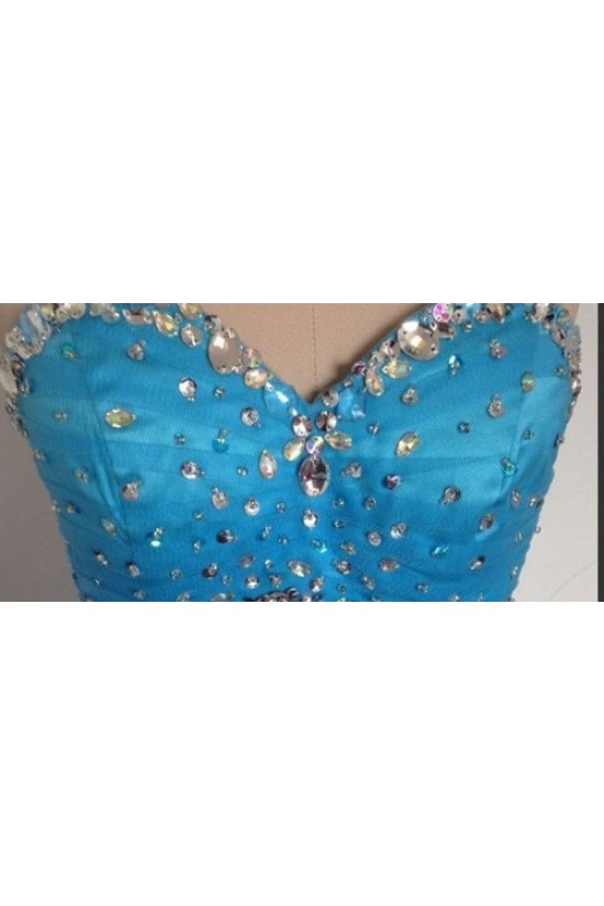 A-Line Sweetheart Beaded Long Blue Tulle Prom Evening Formal Dresses ED011491 A-Line Sweetheart Beaded Long Blue Tulle Prom Evening Formal Dresses ED011491