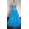 A-Line Sweetheart Beaded Long Blue Tulle Prom Evening Formal Dresses ED011491