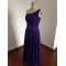 A-Line One-Shoulder Beaded Long Chiffon Prom Evening Bridesmaid Dresses ED011494