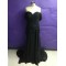 Long Black Beaded Chiffon Prom Evening Formal Dresses ED011503