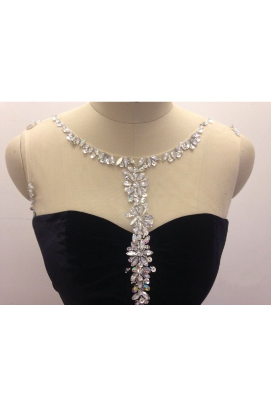 Beaded Long Black Chiffon Prom Evening Formal Dresses ED011504 Beaded Long Black Chiffon Prom Evening Formal Dresses ED011504
